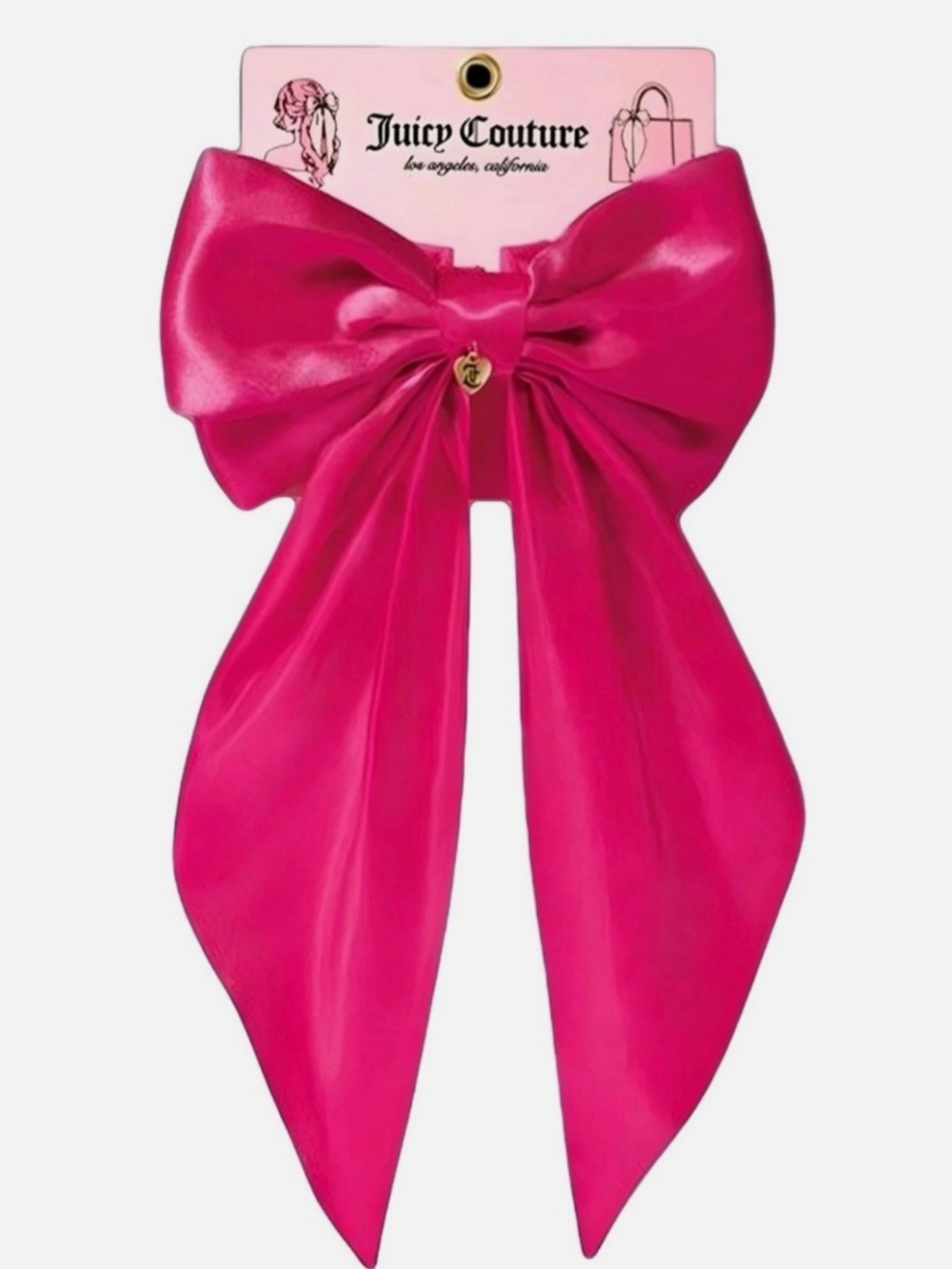 Juicy Couture Large Pink Bow Claw clip